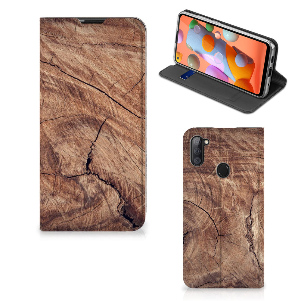 Samsung Galaxy M11 | A11 Book Wallet Case Tree Trunk
