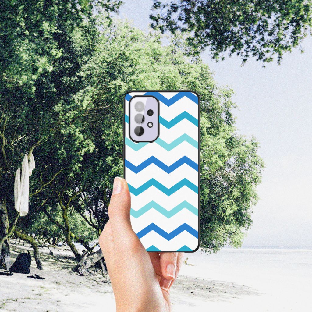 Samsung Galaxy A33 5G Back Case Zigzag Blauw B2C Telecom