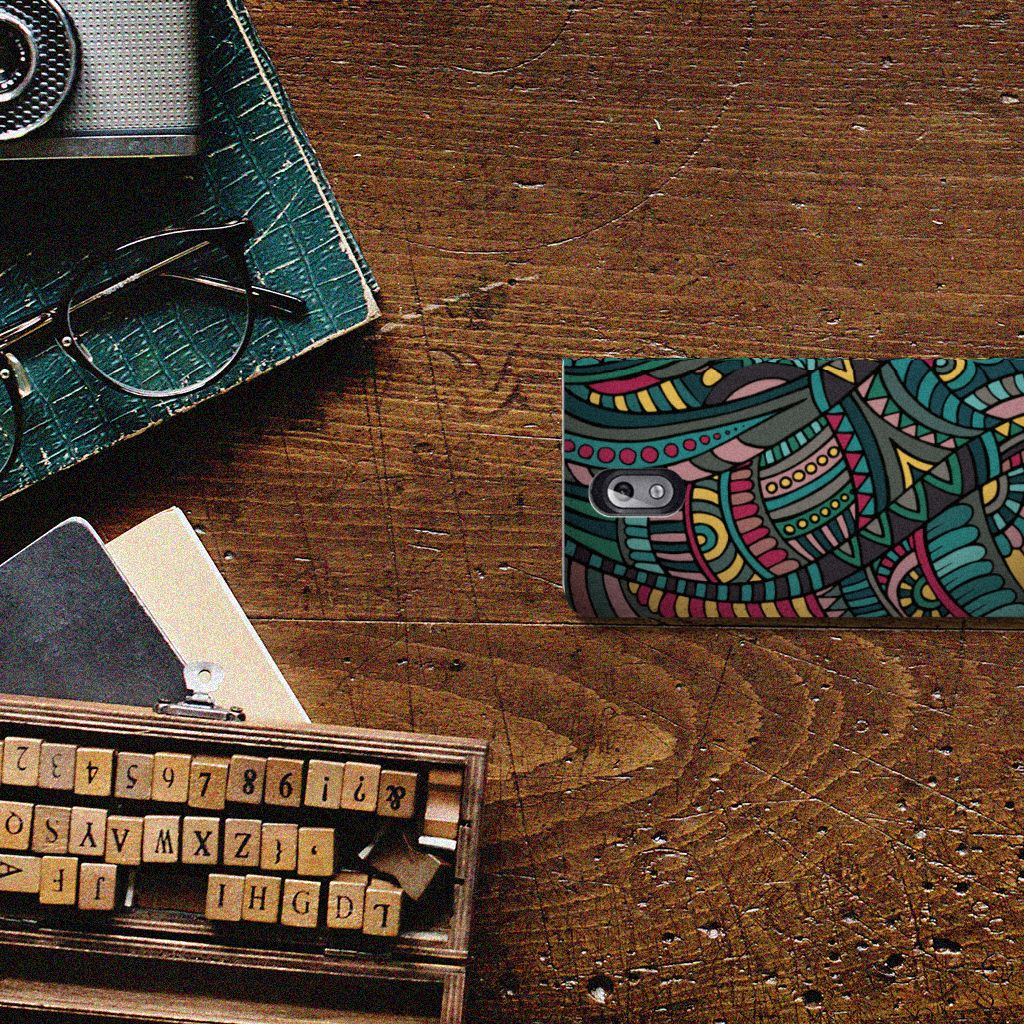 Nokia 3.1 (2018) Hoesje met Magneet Aztec