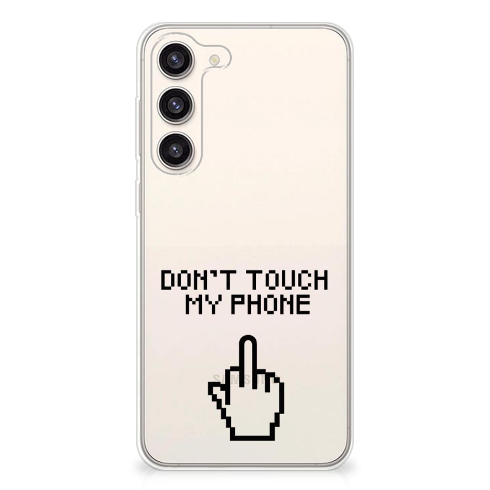 Samsung Galaxy S23 Plus Silicone-hoesje Finger Don't Touch My Phone B2C Telecom