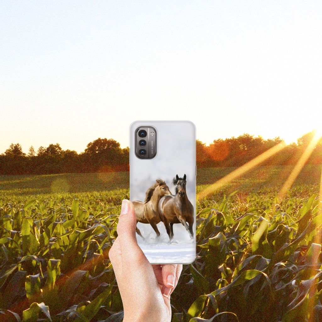 Nokia G21 | G11 TPU Hoesje Paarden B2C Telecom