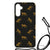 Case Anti-shock voor Samsung Galaxy A14 5G Leopards met luipaardenprint op een zwarte achtergrond.