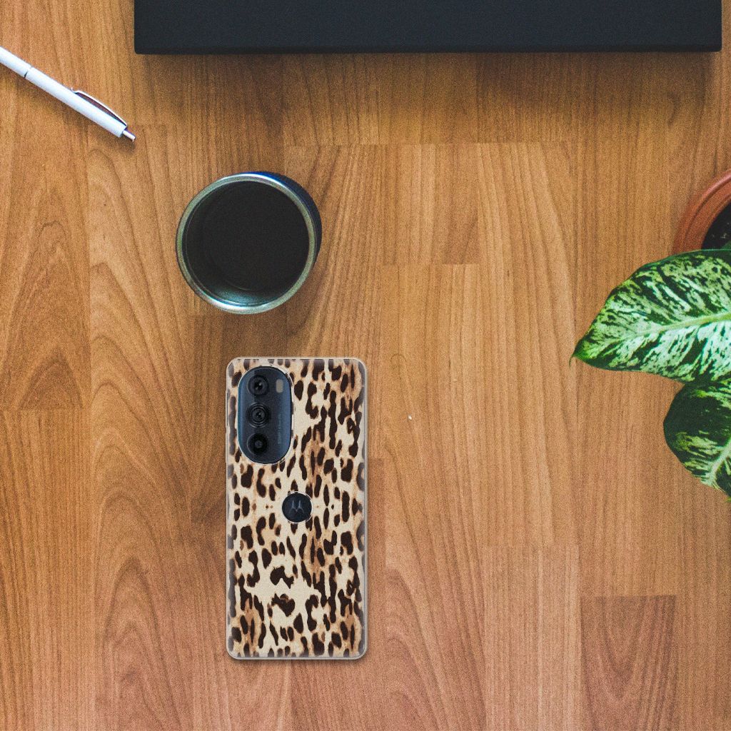 Motorola Edge 30 Pro TPU Hoesje Leopard