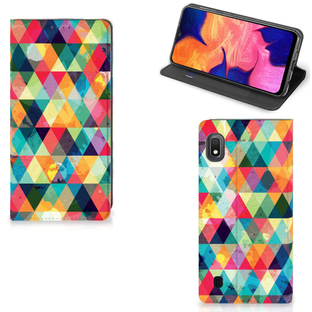 Samsung Galaxy A10 Hoesje met Magneet Geruit