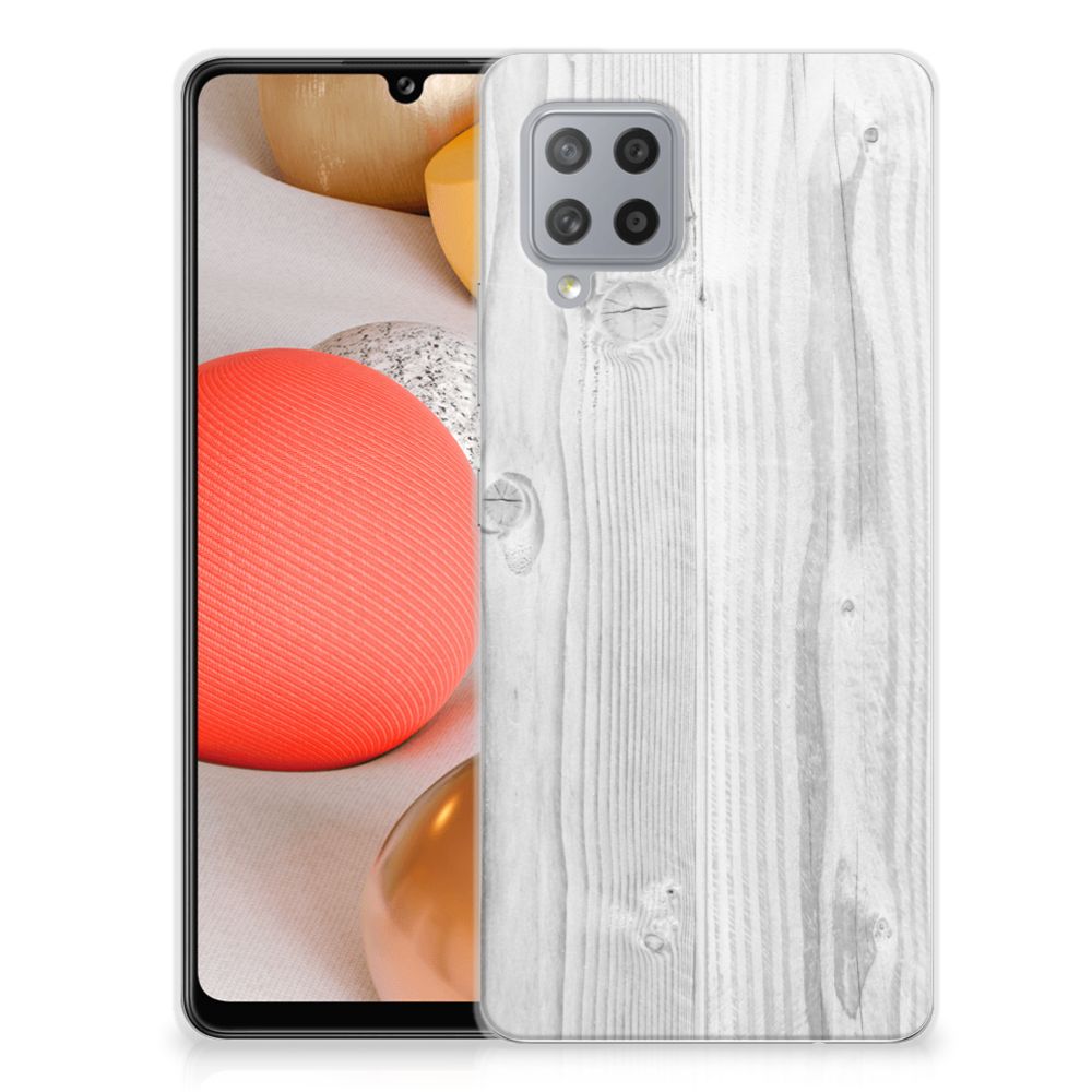 Samsung Galaxy A42 Bumper Hoesje White Wood B2C Telecom