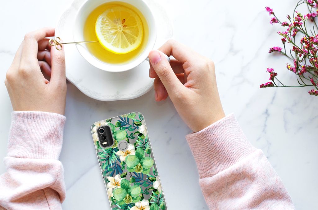 Nokia C21 Plus TPU Case Orchidee Groen
