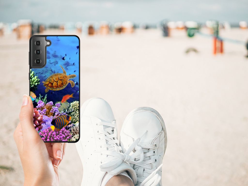 Samsung Galaxy S21 Plus Dierenprint Telefoonhoesje Vissen B2C Telecom