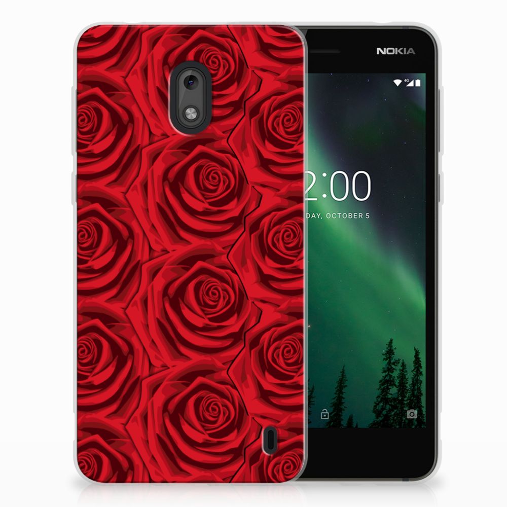 Nokia 2 TPU Case Red Roses
