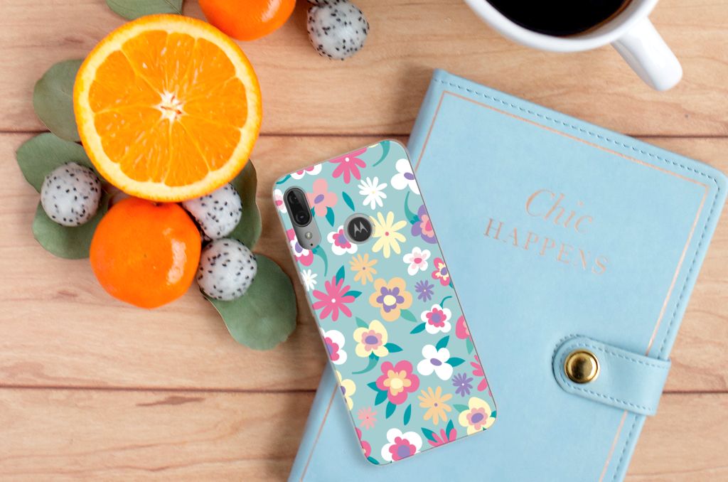 Motorola Moto E6 Plus TPU Case Flower Power