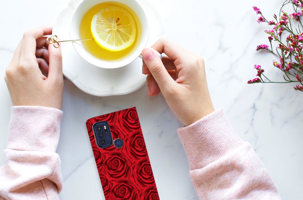 Motorola Moto G60s Smart Cover Red Roses - B2C Telecom