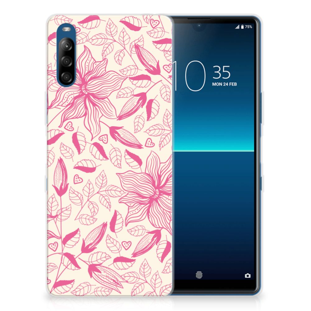 Sony Xperia L4 TPU Case Pink Flowers