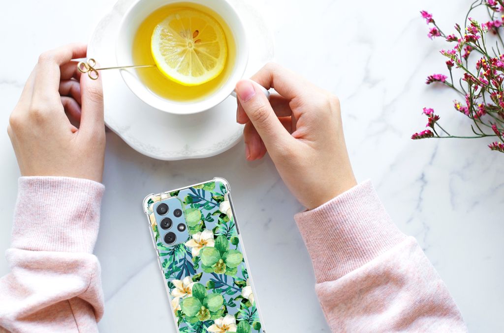 Samsung Galaxy A73 Case Orchidee Groen B2C Telecom