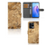 OPPO Reno8 Pro Bookcase Marmer Creme met pasjes, TPU-siliconen en kunstleren buitenkant voor optimale bescherming.