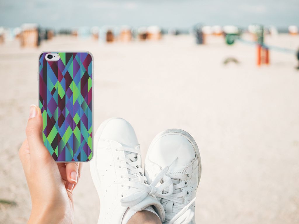 Apple iPhone 6 | 6s TPU Hoesje Abstract Green Blue