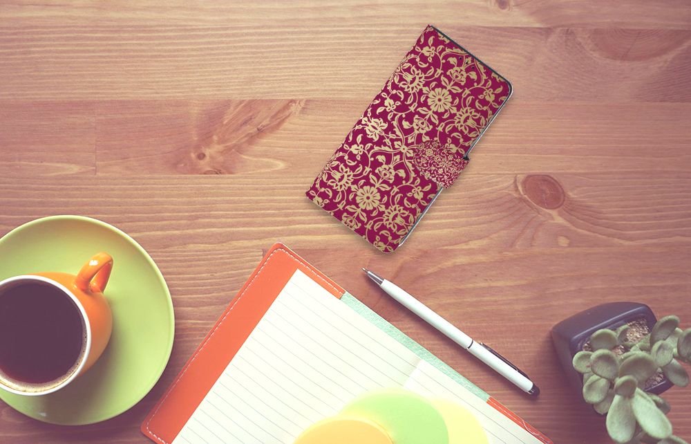 Wallet Case Xiaomi Mi Note 10 Lite Barok Pink