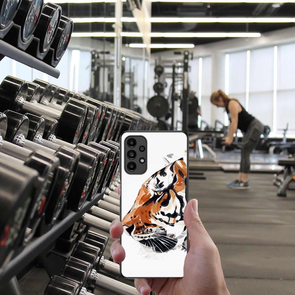 Kleurrijke Telefoonhoesje Samsung Galaxy A13 4G Watercolor Tiger B2C Telecom