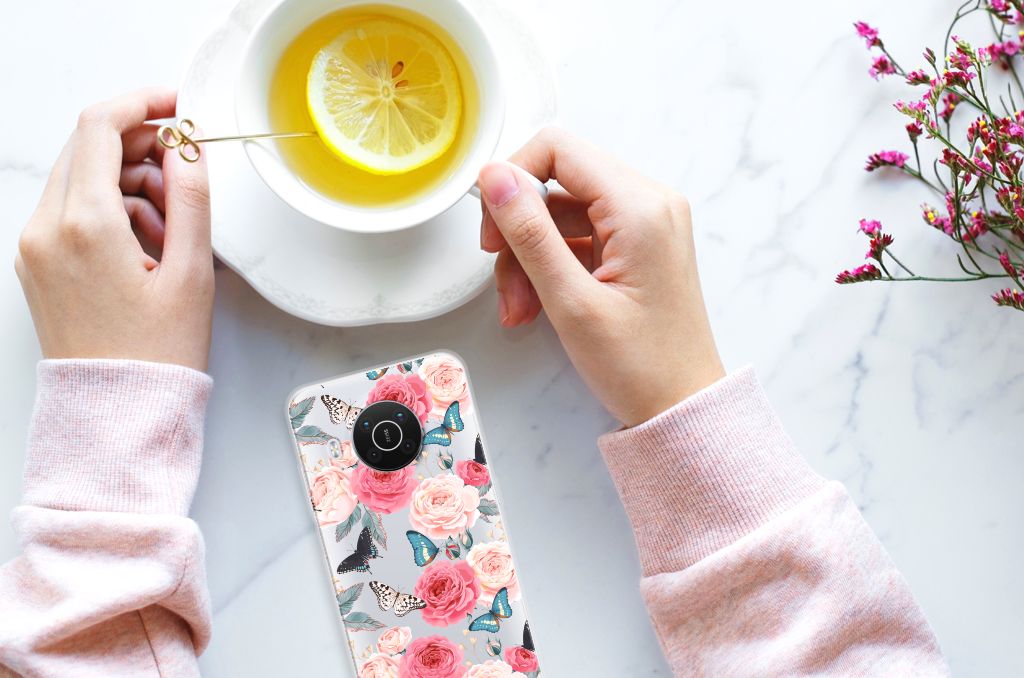 Nokia X10 | X20 TPU Case Butterfly Roses B2C Telecom