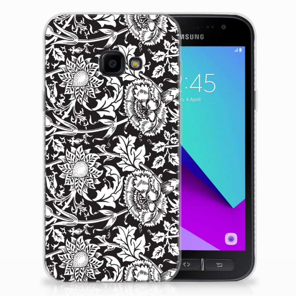 Samsung Galaxy Xcover 4 | Xcover 4s TPU Case Black Flowers