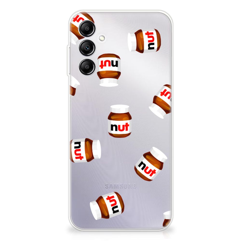 Samsung Galaxy A14 5G Siliconen Case Nut Jar met Nut potjes design op een flexibele rubberen hoes.