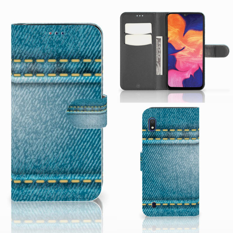 Samsung Galaxy A10 Wallet Case met Pasjes Jeans