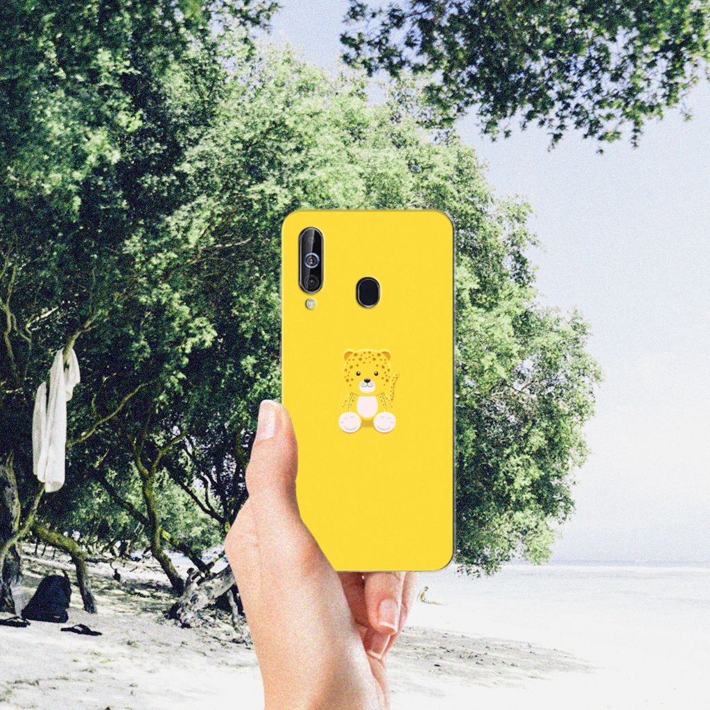 Samsung Galaxy A60 Telefoonhoesje met Naam Baby Leopard