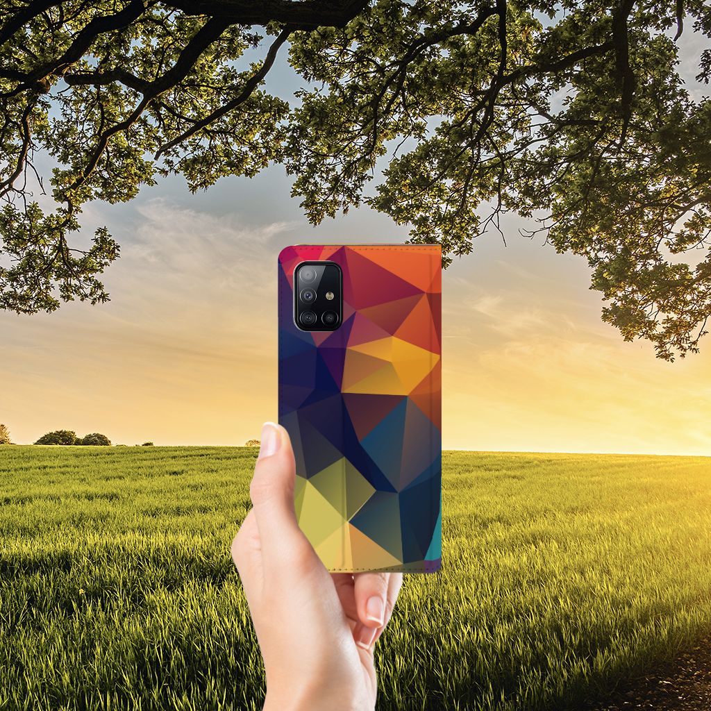 Samsung Galaxy A71 Stand Case Polygon Color - B2C Telecom