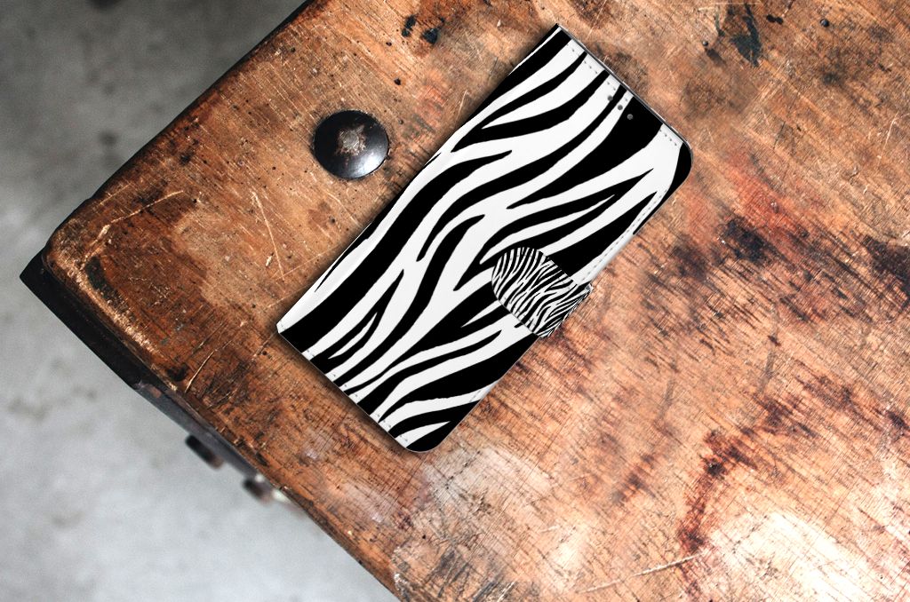 Samsung Galaxy S21 Plus Telefoonhoesje met Pasjes Zebra