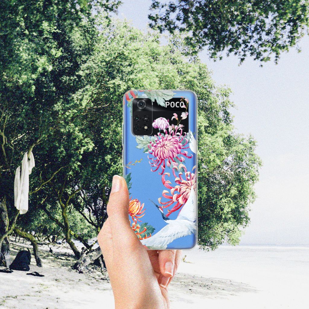Xiaomi Poco M4 Pro 4G TPU Hoesje Bird Flowers B2C Telecom