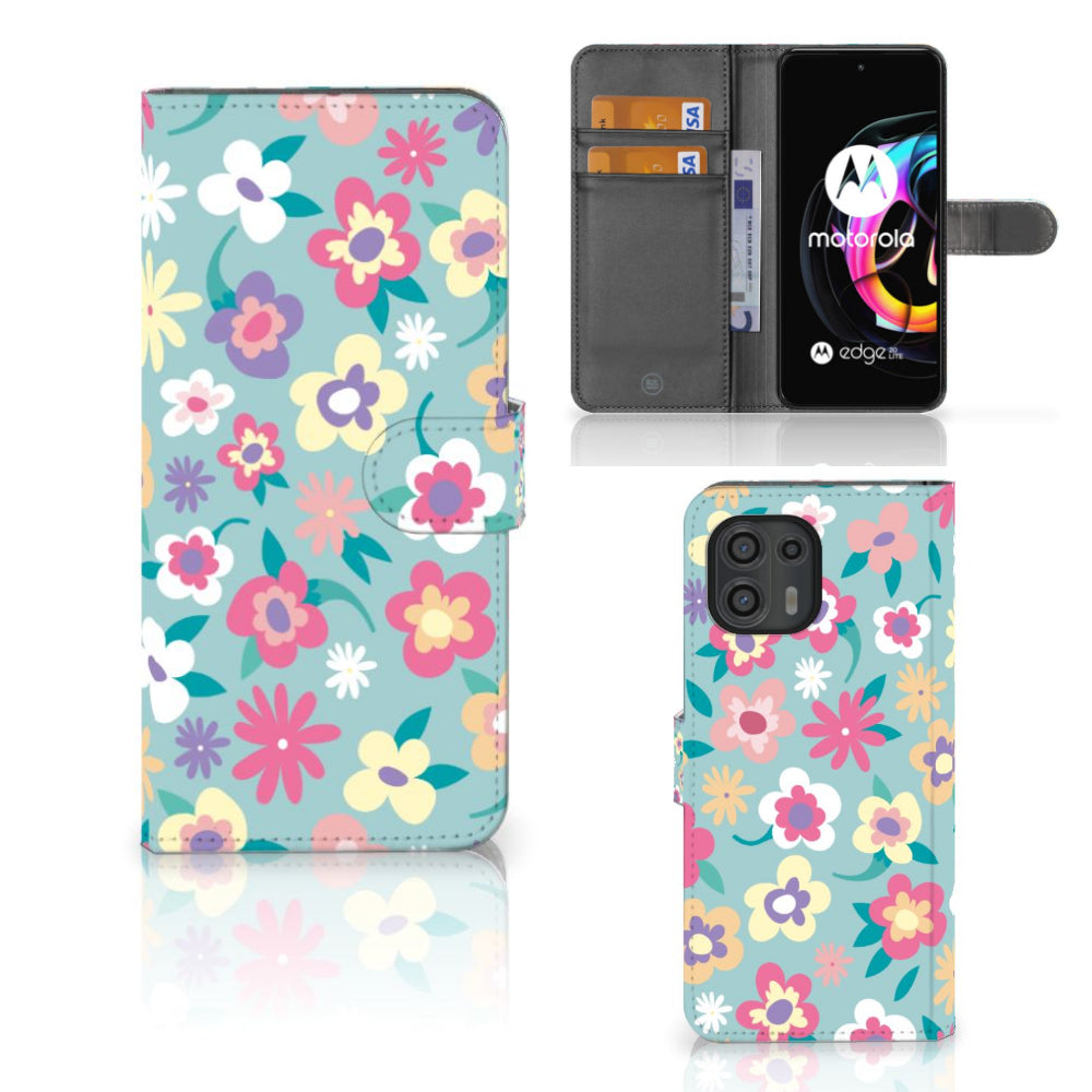 Motorola Edge 20 Lite Hoesje Flower Power