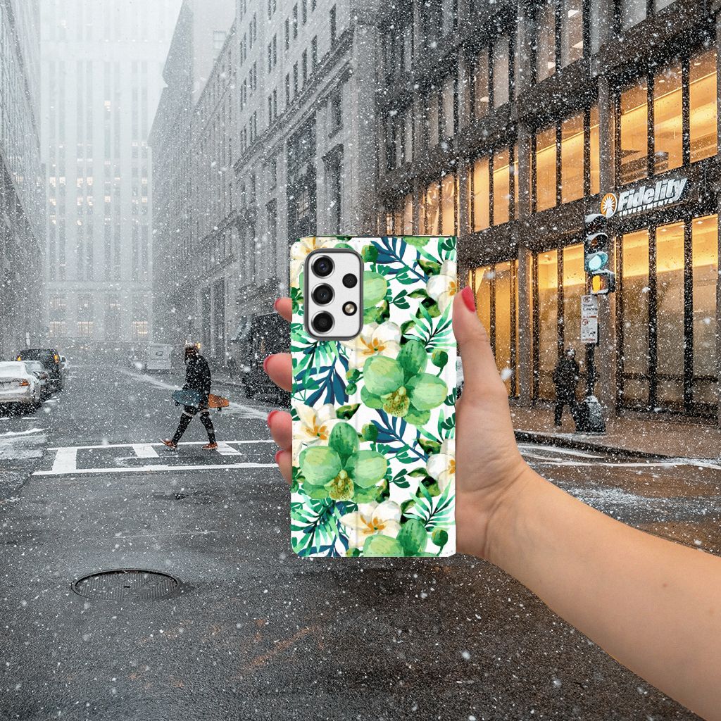 Samsung Galaxy A53 Smart Cover Orchidee Groen - B2C Telecom