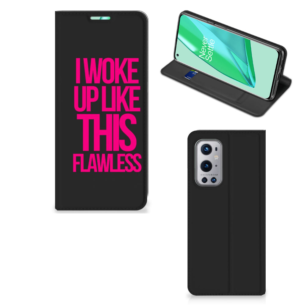 OnePlus 9 Pro Hoesje met tekst Woke Up - Origineel Cadeau Zelf Maken