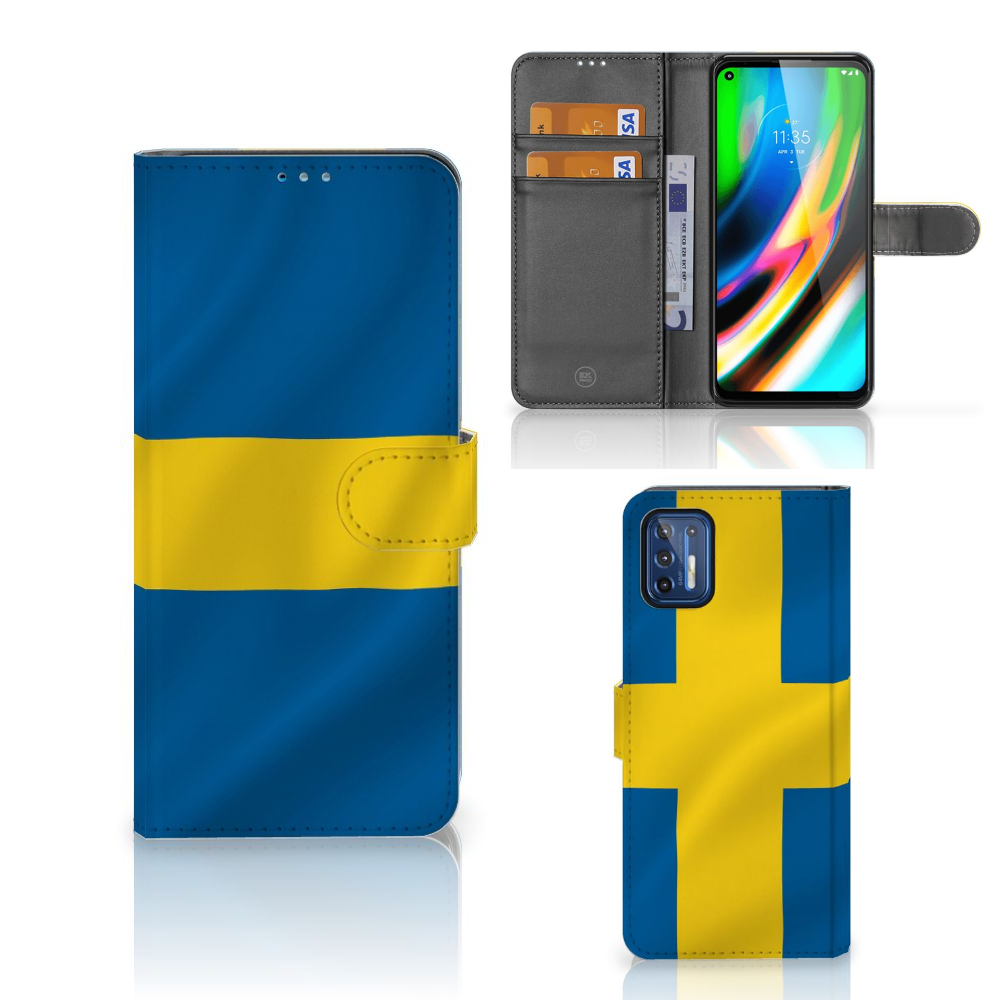 Motorola Moto G9 Plus Bookstyle Case Zweden