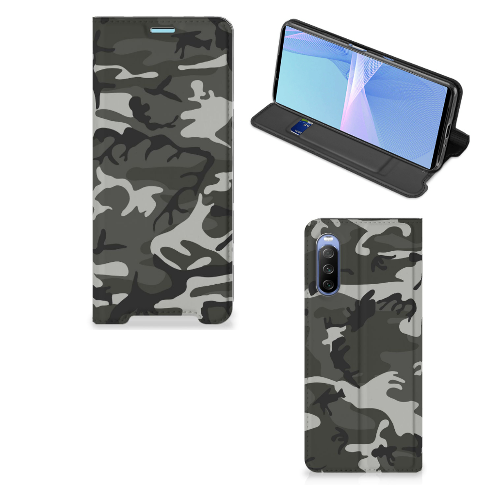 Sony Xperia 10 III Hoesje met Magneet Army Light - B2C Telecom