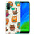 Huawei P Smart 2020 TPU Hoesje Vrolijke Uilen B2C Telecom