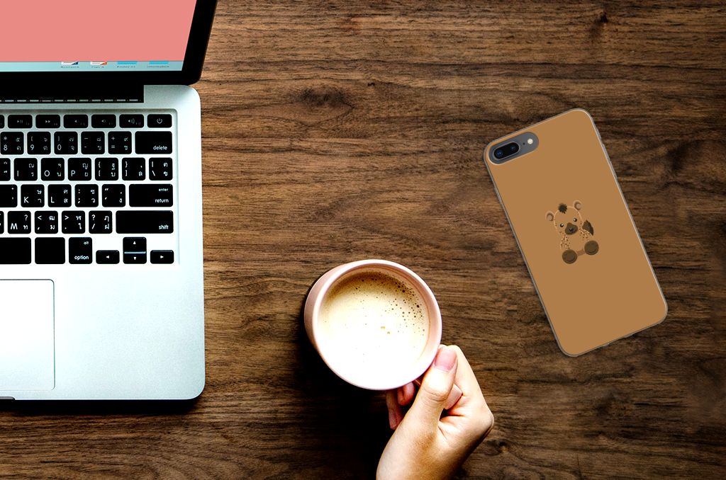 Apple iPhone 7 Plus | 8 Plus Telefoonhoesje met Naam Baby Hyena