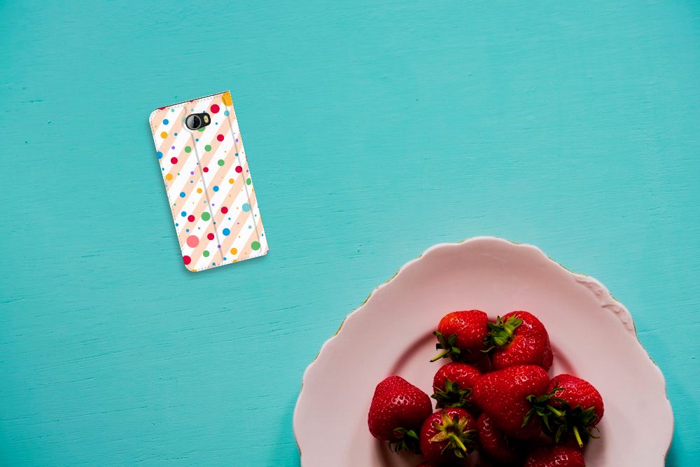 Huawei Y5 2 | Y6 Compact Hoesje met Magneet Dots