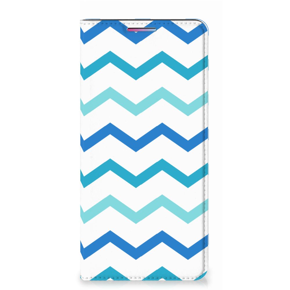 Motorola Moto G60s Hoesje met Magneet Zigzag Blauw - B2C Telecom