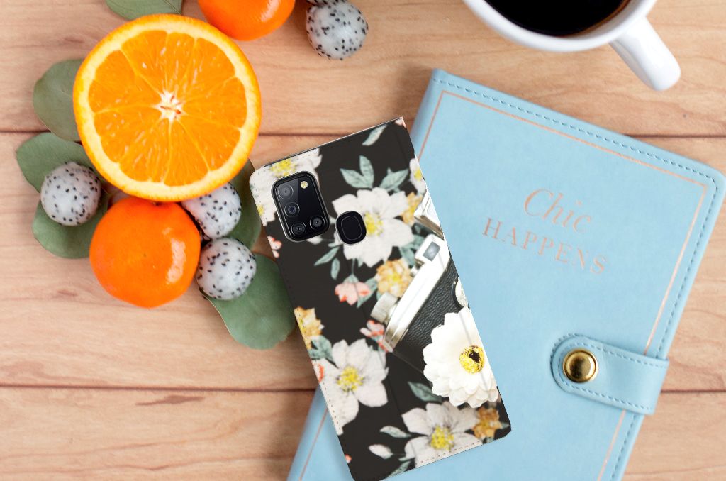 Samsung Galaxy A21s Stand Case Vintage Camera - B2C Telecom