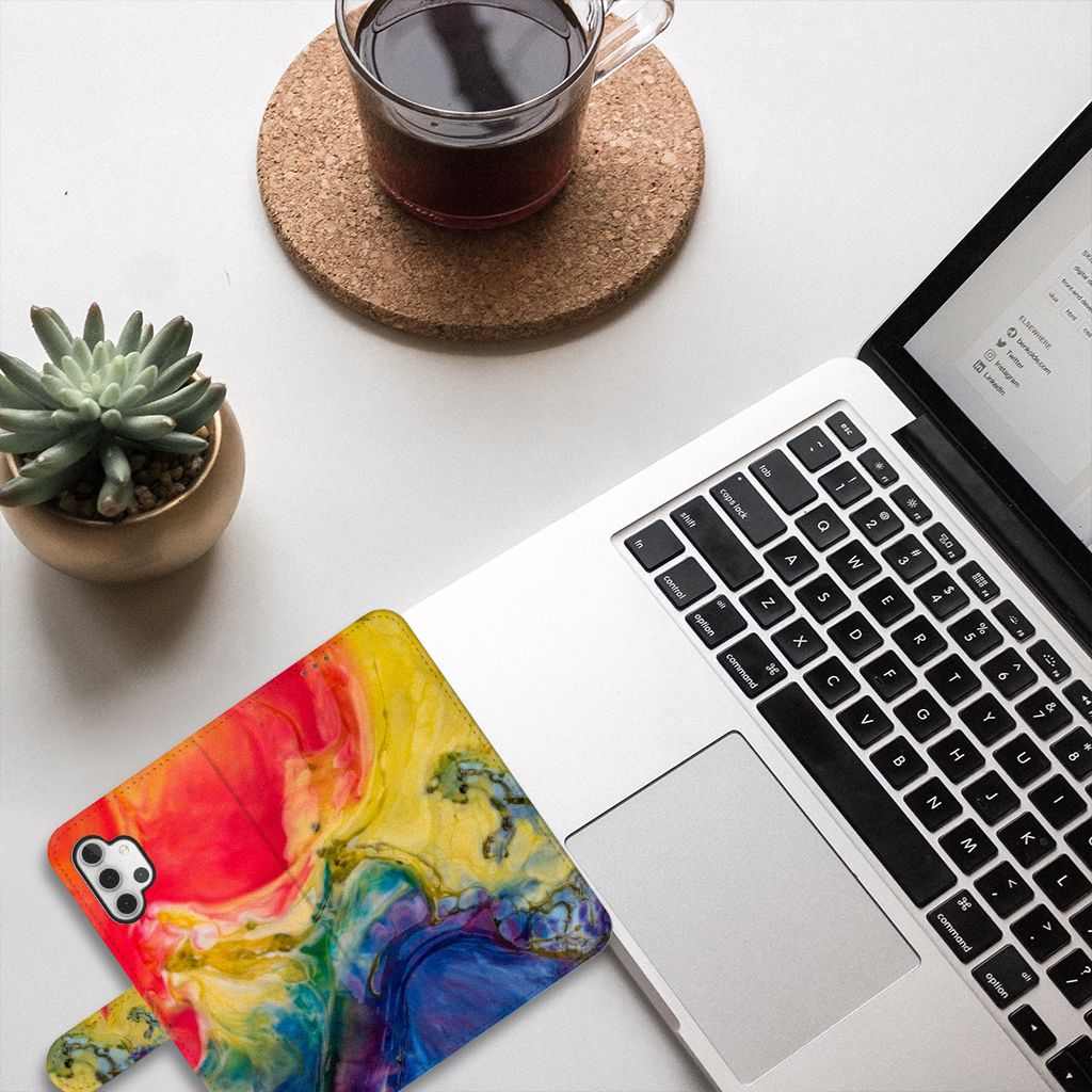 Samsung Galaxy A32 5G Hoesje Watercolor Dark bovenzijde tafel