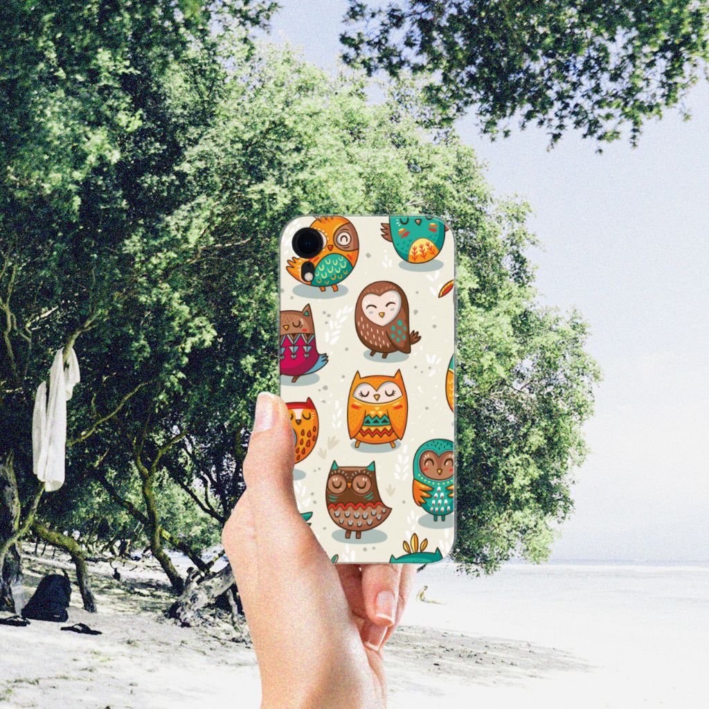 Apple iPhone Xr TPU Hoesje Vrolijke Uilen