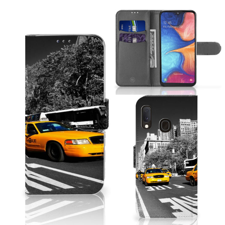 Samsung Galaxy A20e Flip Cover New York Taxi