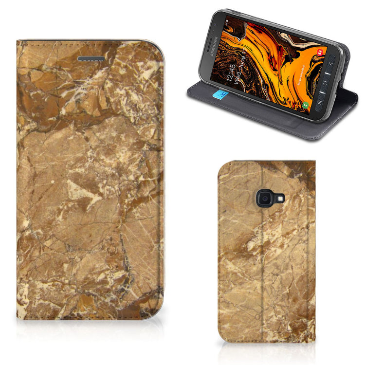 Samsung Galaxy Xcover 4s Standcase Marmer Creme