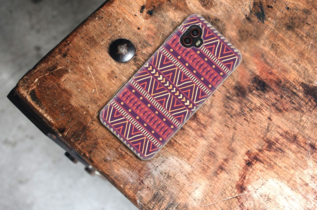 Samsung Galaxy Xcover 6 Pro TPU bumper Aztec Paars B2C Telecom