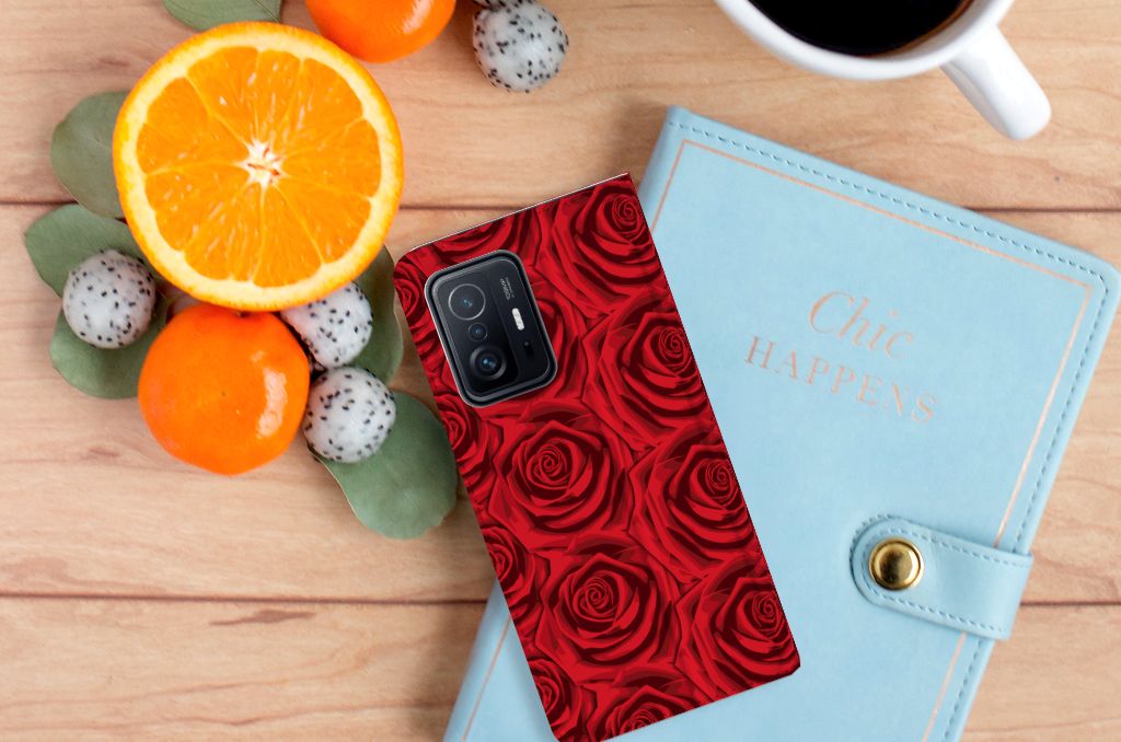Xiaomi 11T | Xiaomi 11T Pro Smart Cover Red Roses - B2C Telecom