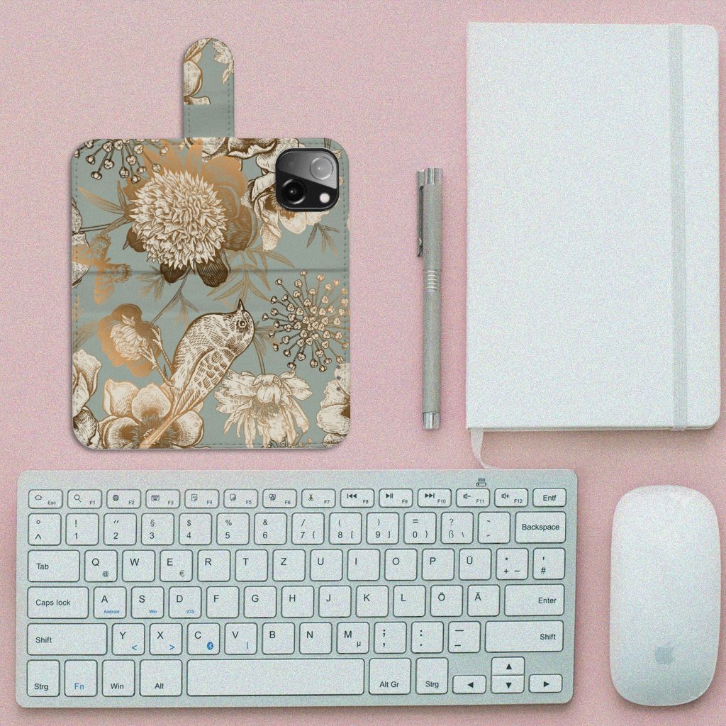 Hoesje voor iPhone 13 Mini Vintage Bird Flowers