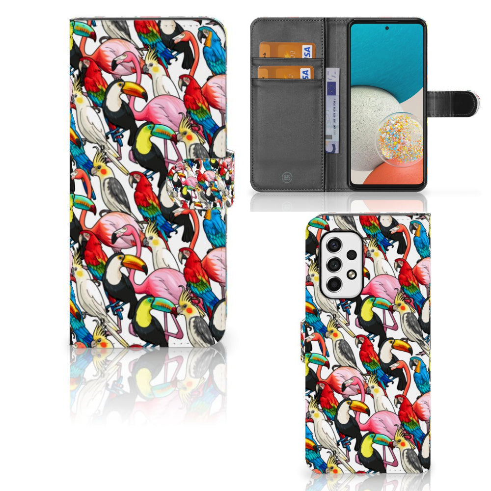 Samsung Galaxy A53 Telefoonhoesje met Pasjes Birds