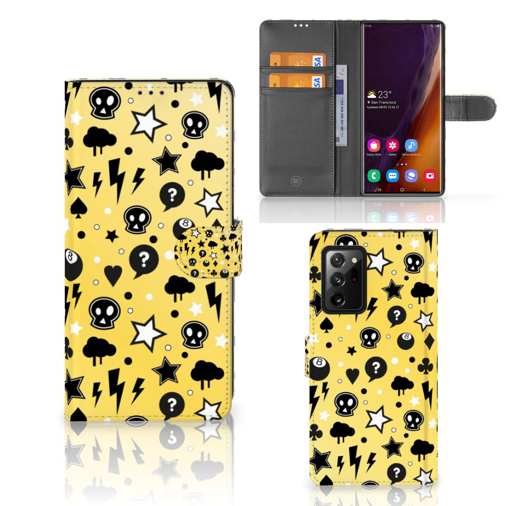 Telefoonhoesje met Naam Samsung Galaxy Note20 Ultra Punk Geel