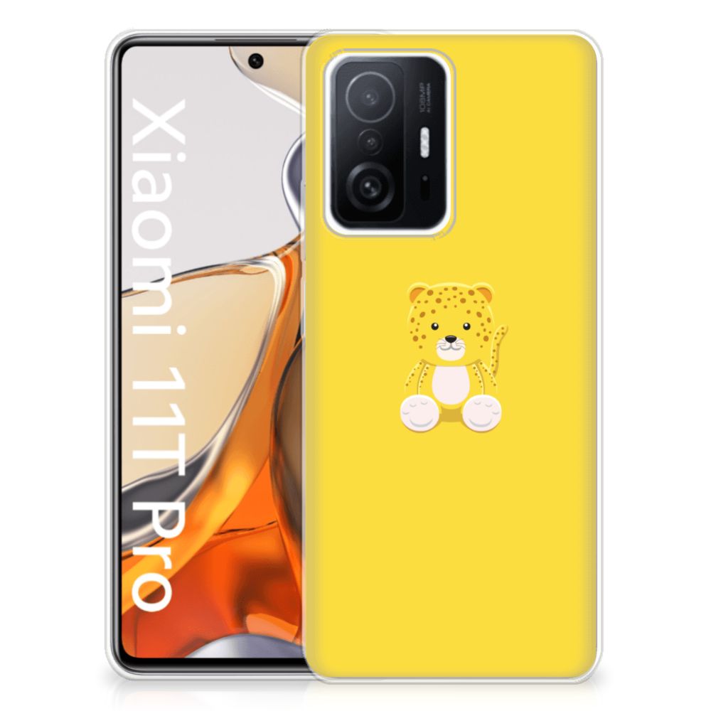 Xiaomi 11T | 11T Pro Telefoonhoesje met Naam Baby Leopard B2C Telecom
