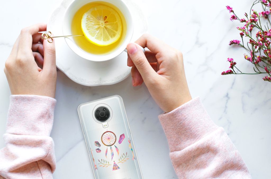 Nokia G20 | G10 Telefoonhoesje met Naam Boho Dreamcatcher