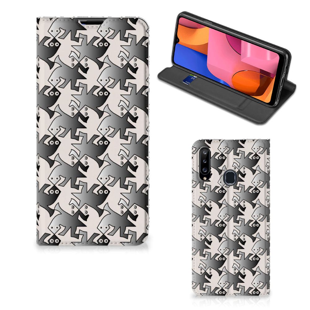 Samsung Galaxy A20s Hoesje maken Salamander Grey - B2C Telecom